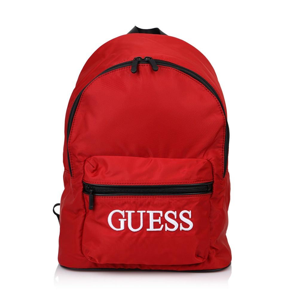 Guess, Quatro, Textile Backpack, Red, For Men, 16/31 x 42 x 13 cm.